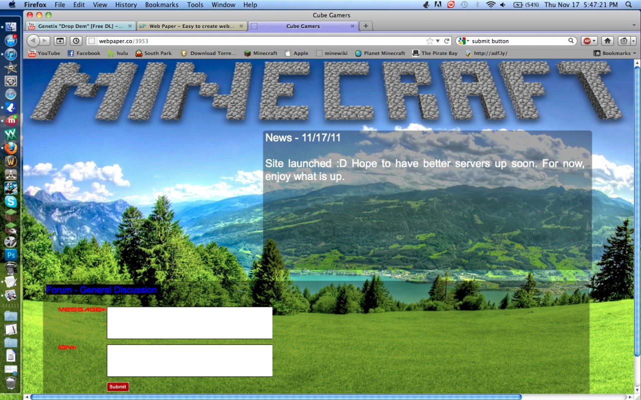 New Minecraft site (Just Launched)